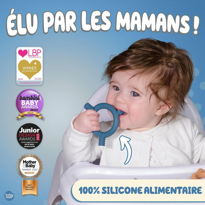 Baby Nom ® Anneau De Dentition Pour Bébé - Anneau De Dentition Pour Bébé En Silicone 100% Alimentaire Sans BPA, Jouet Dentition Bébé Pour Soulager Les Gencives Bebe, Soulagement Dent Bébé