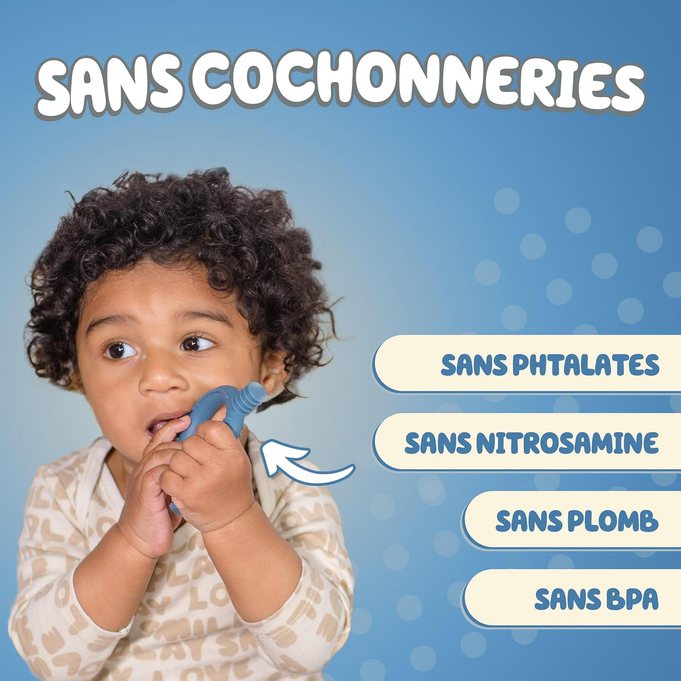 Baby Nom ® Anneau De Dentition Pour Bébé - Anneau De Dentition Pour Bébé En Silicone 100% Alimentaire Sans BPA, Jouet Dentition Bébé Pour Soulager Les Gencives Bebe, Soulagement Dent Bébé